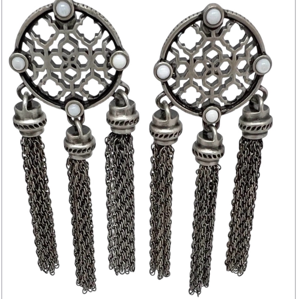 Kendra Scott Adams Logo Tassel Statement Earrings